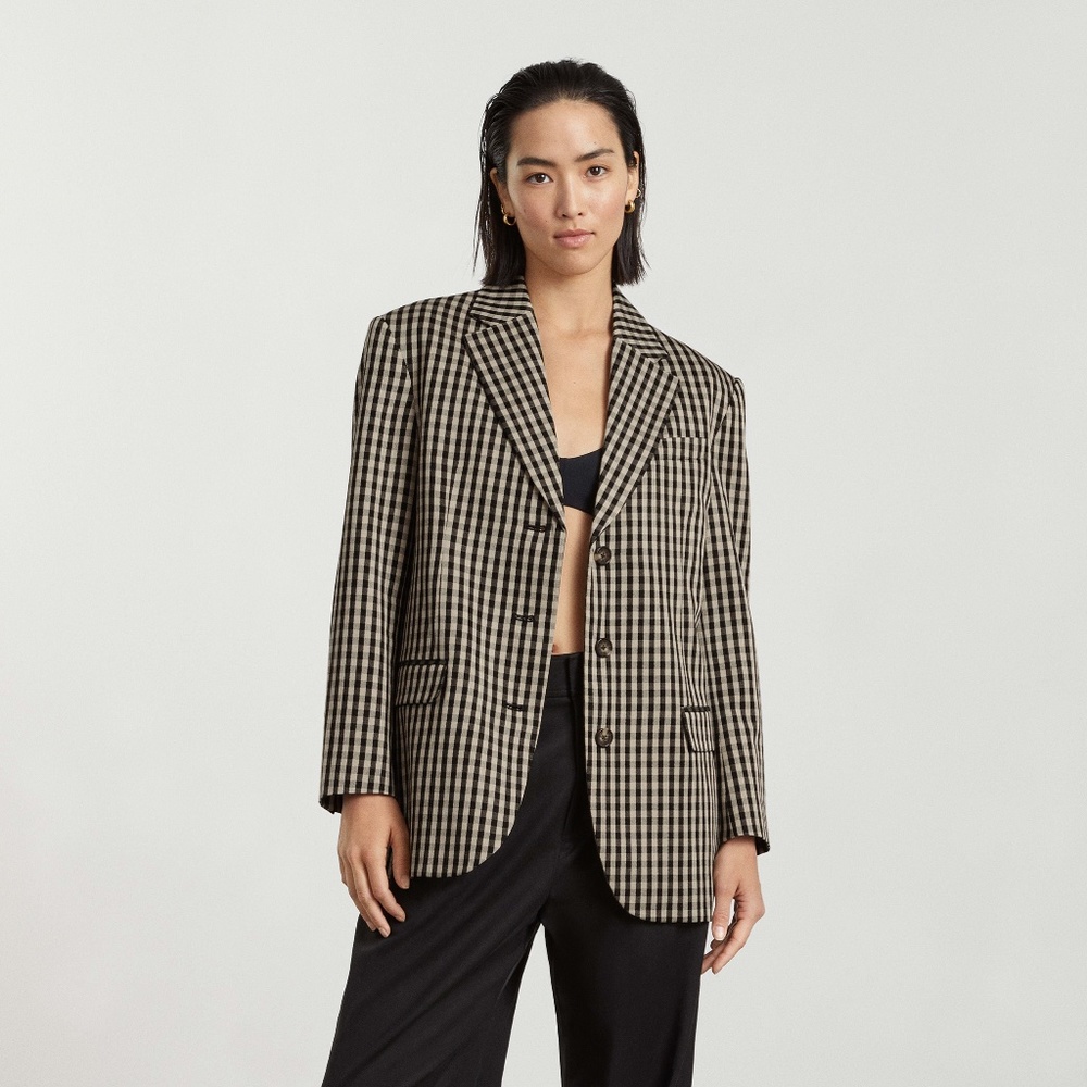 NWT Everlane Gingham The 80s Blazer Jacket
